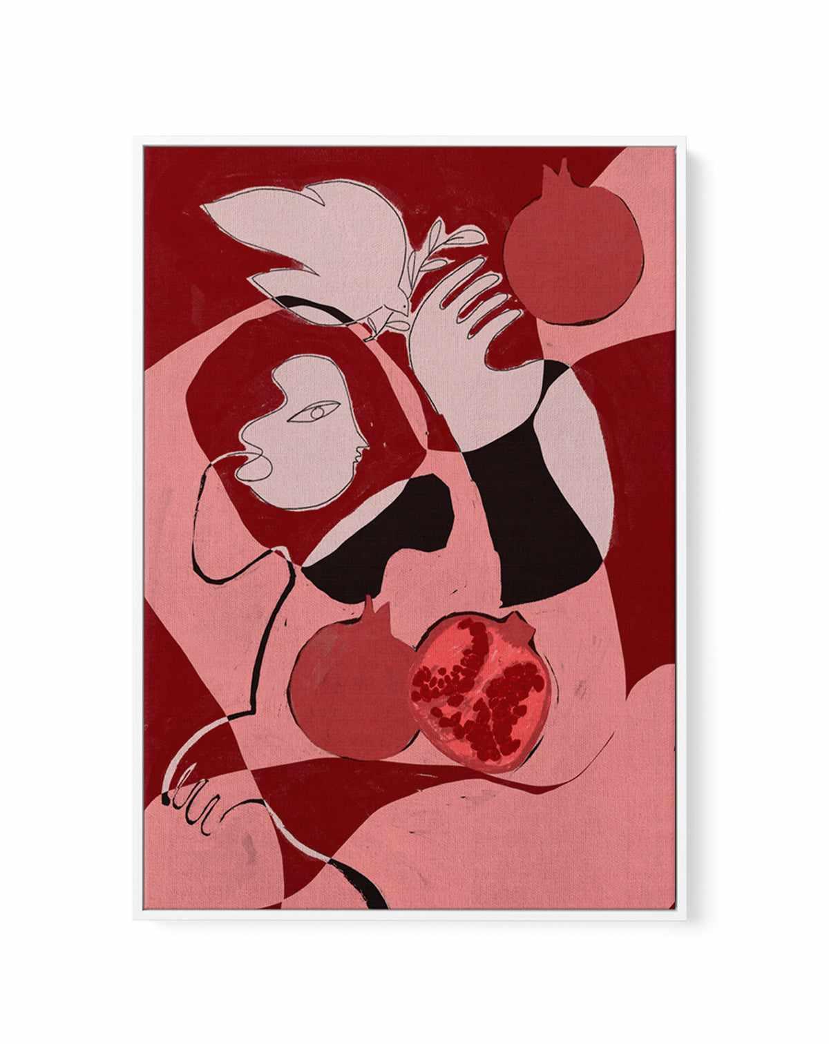 Pomegranate Of The Soul 1 by Shatha Al Dafai | Framed Canvas Art Print from Olive et Oriel where you can shop wallpaper and artworks online