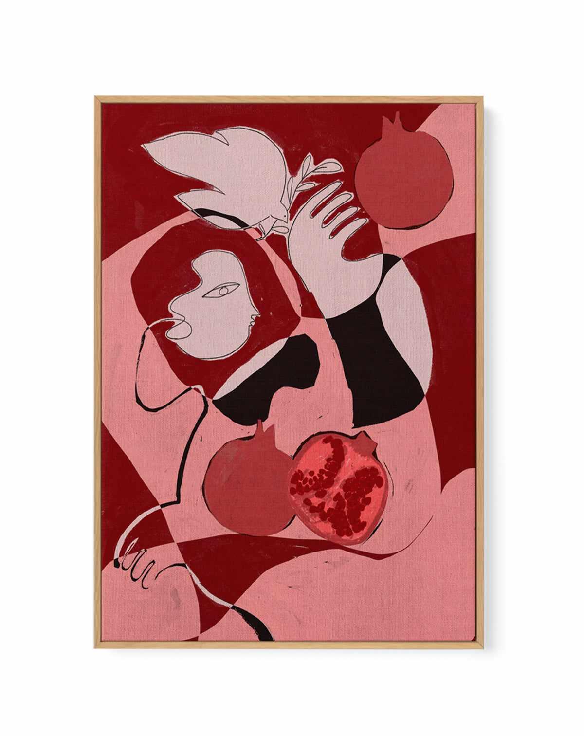 Pomegranate Of The Soul 1 by Shatha Al Dafai | Framed Canvas Art Print from Olive et Oriel where you can shop wallpaper and artworks online