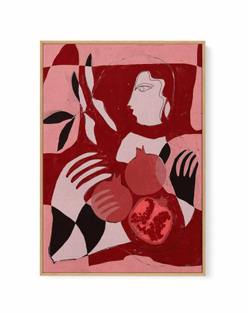 Pomegranate Of The Soul 2 by Shatha Al Dafai | Framed Canvas Art Print from Olive et Oriel where you can shop wallpaper and artworks online