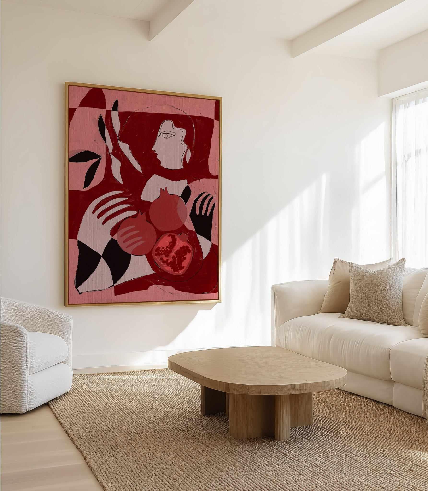 Pomegranate Of The Soul 2 by Shatha Al Dafai | Framed Canvas Art Print from Olive et Oriel where you can shop wallpaper and artworks online