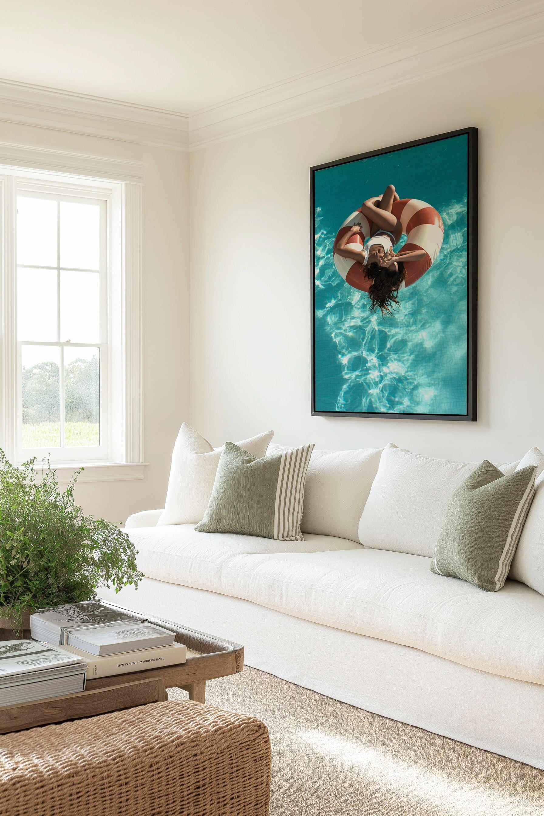 Pool Club by Teigan Geercke | Framed Canvas Art Print from Olive et Oriel where you can shop wallpaper and artworks online