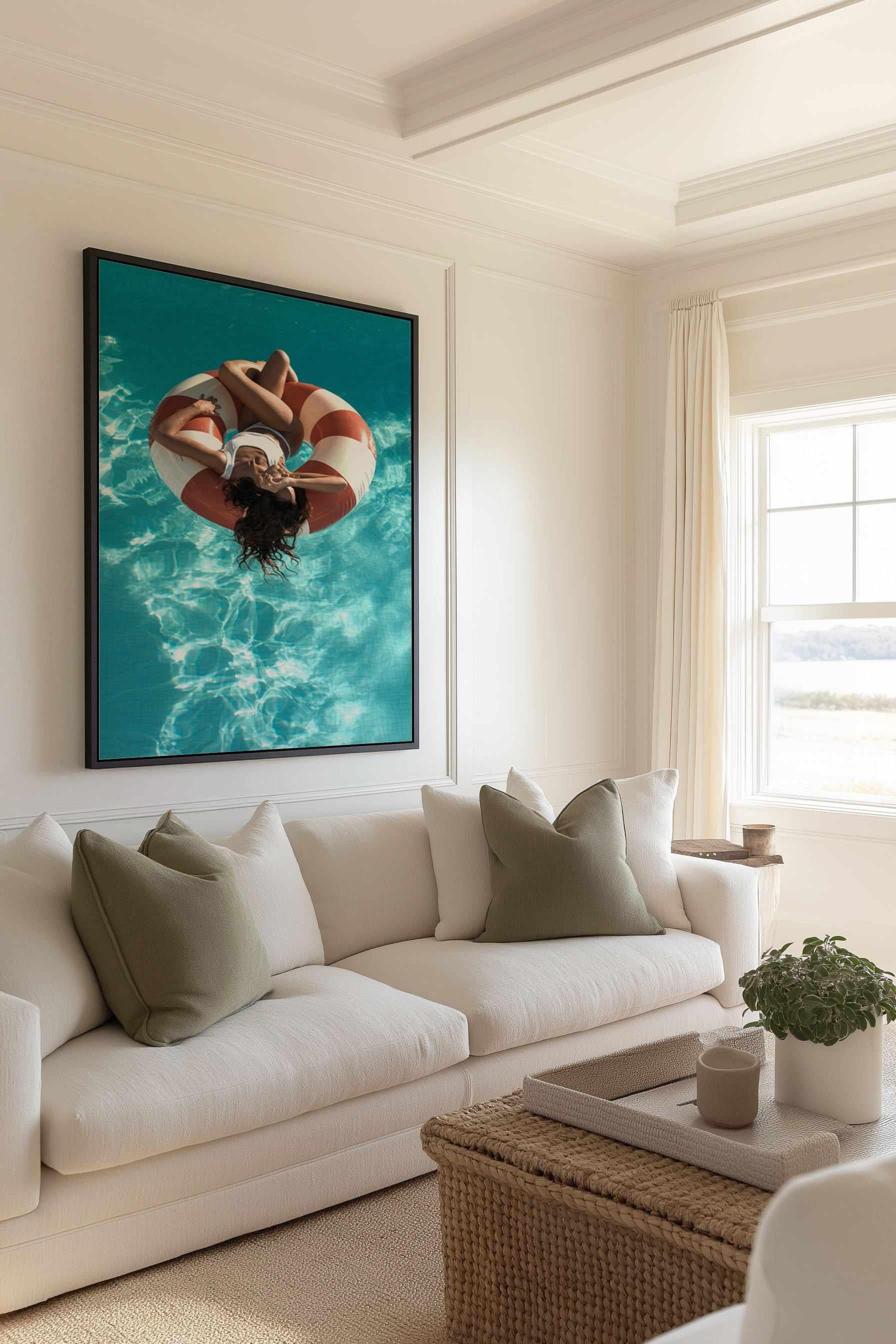 Pool Club by Teigan Geercke | Framed Canvas Art Print from Olive et Oriel where you can shop wallpaper and artworks online