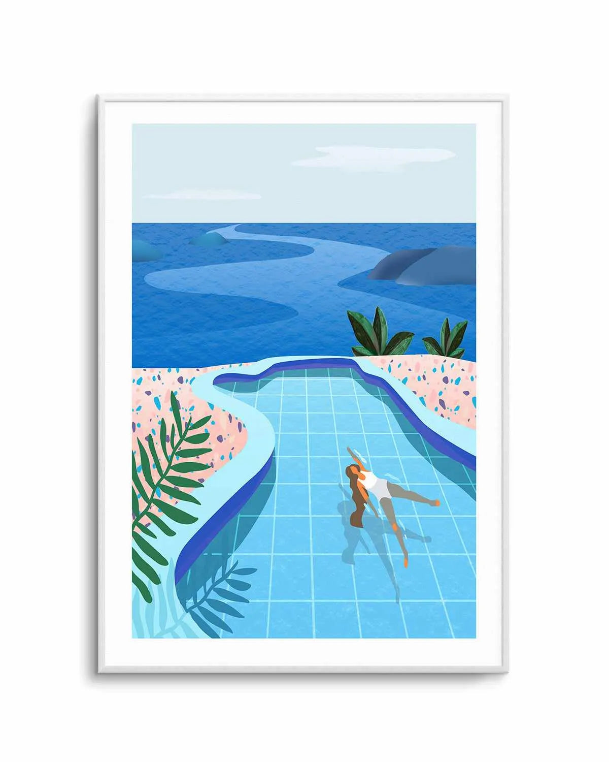 Pool Days by Petra Lizde Art Print from Olive et Oriel where you can shop wallpaper and artworks online