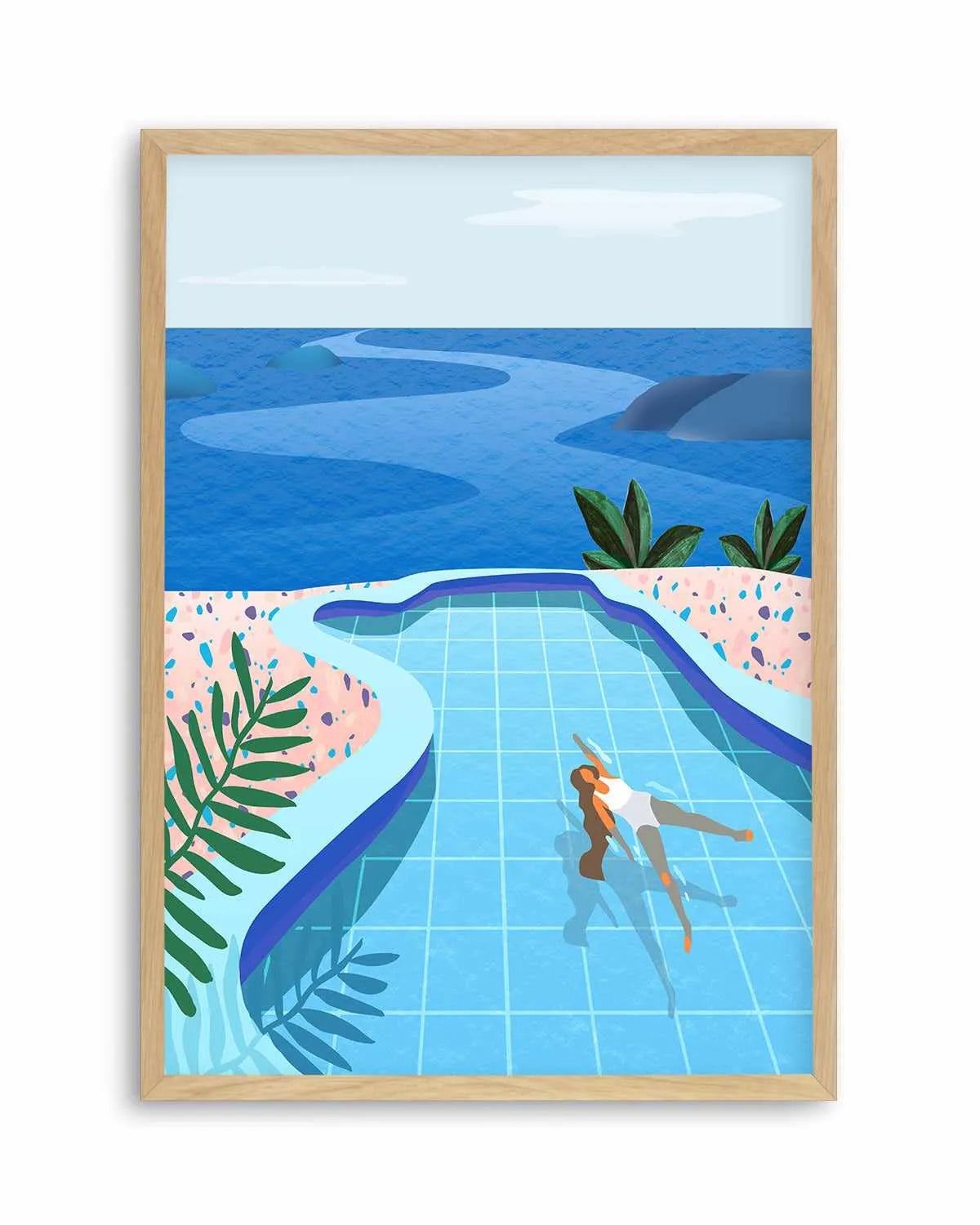 Pool Days by Petra Lizde Art Print from Olive et Oriel where you can shop wallpaper and artworks online
