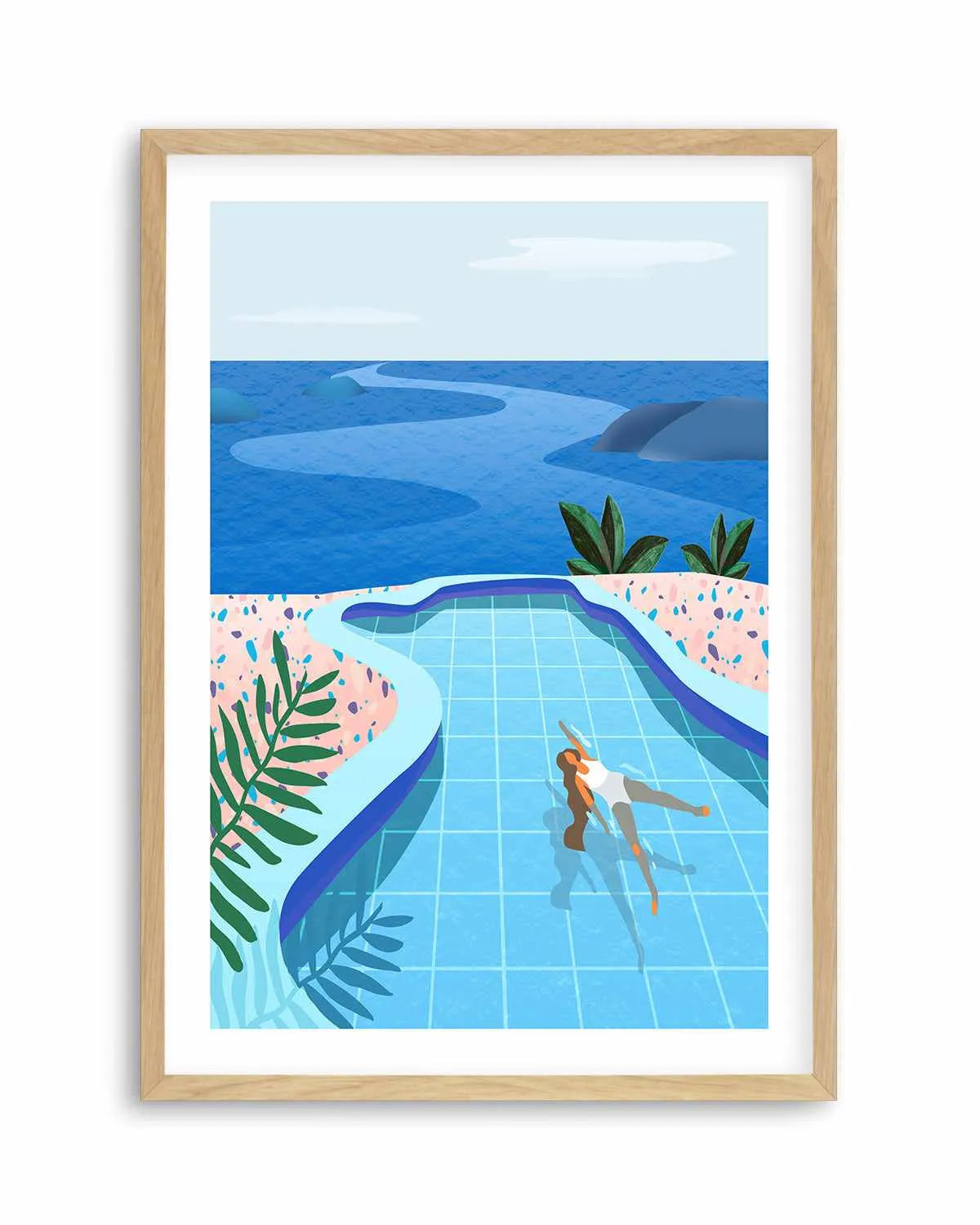 Pool Days by Petra Lizde Art Print from Olive et Oriel where you can shop wallpaper and artworks online