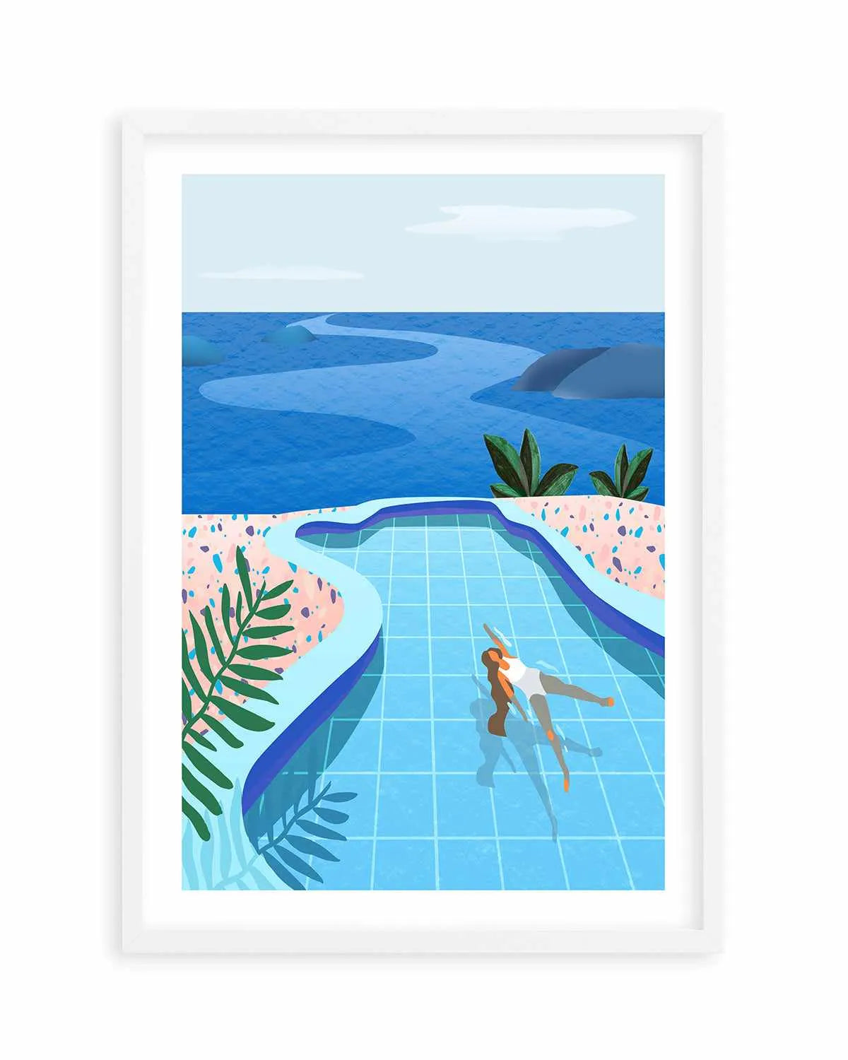 Pool Days by Petra Lizde Art Print from Olive et Oriel where you can shop wallpaper and artworks online