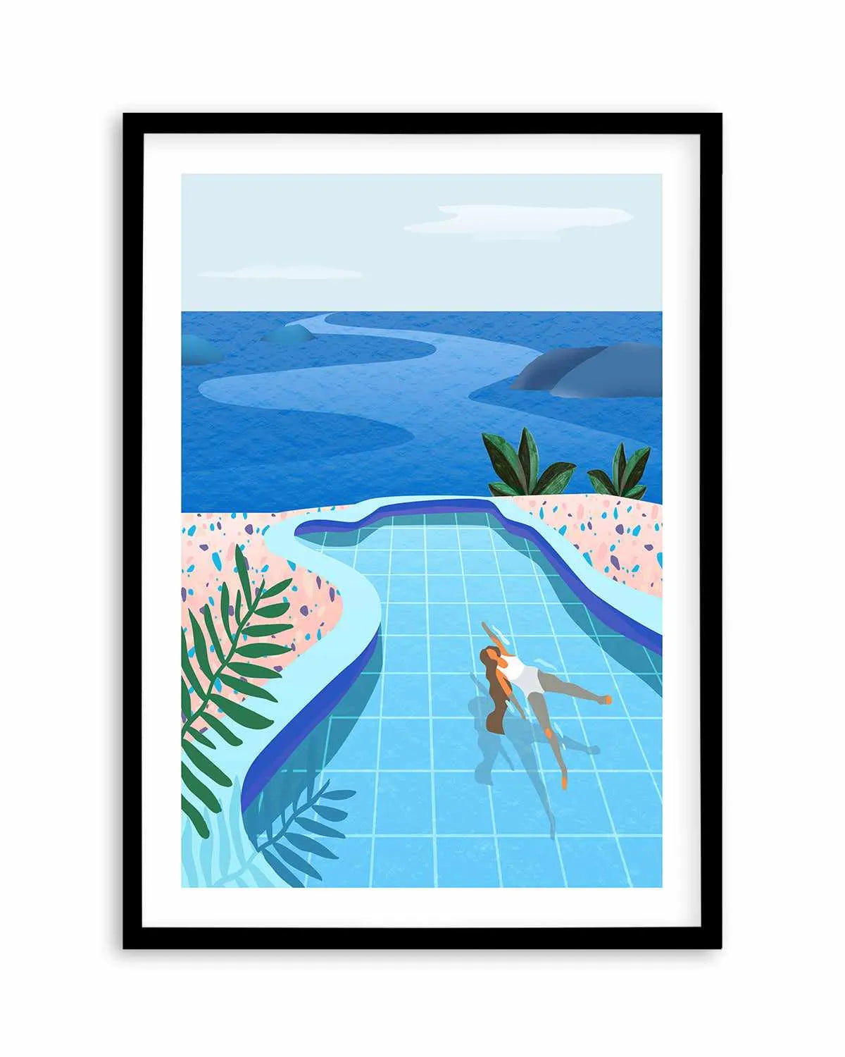 Pool Days by Petra Lizde Art Print from Olive et Oriel where you can shop wallpaper and artworks online