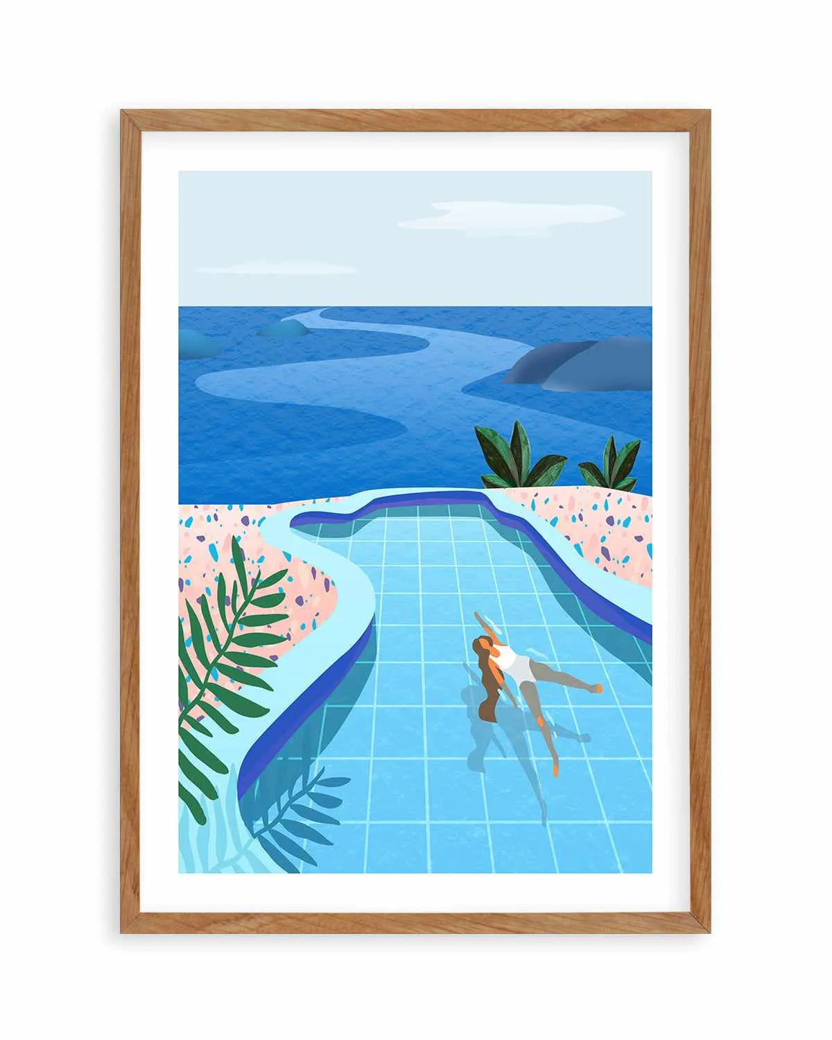 Pool Days by Petra Lizde Art Print from Olive et Oriel where you can shop wallpaper and artworks online
