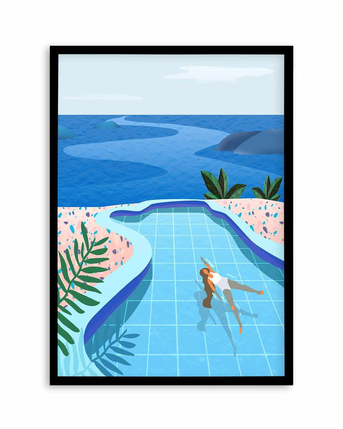 Pool Days by Petra Lizde Art Print from Olive et Oriel where you can shop wallpaper and artworks online