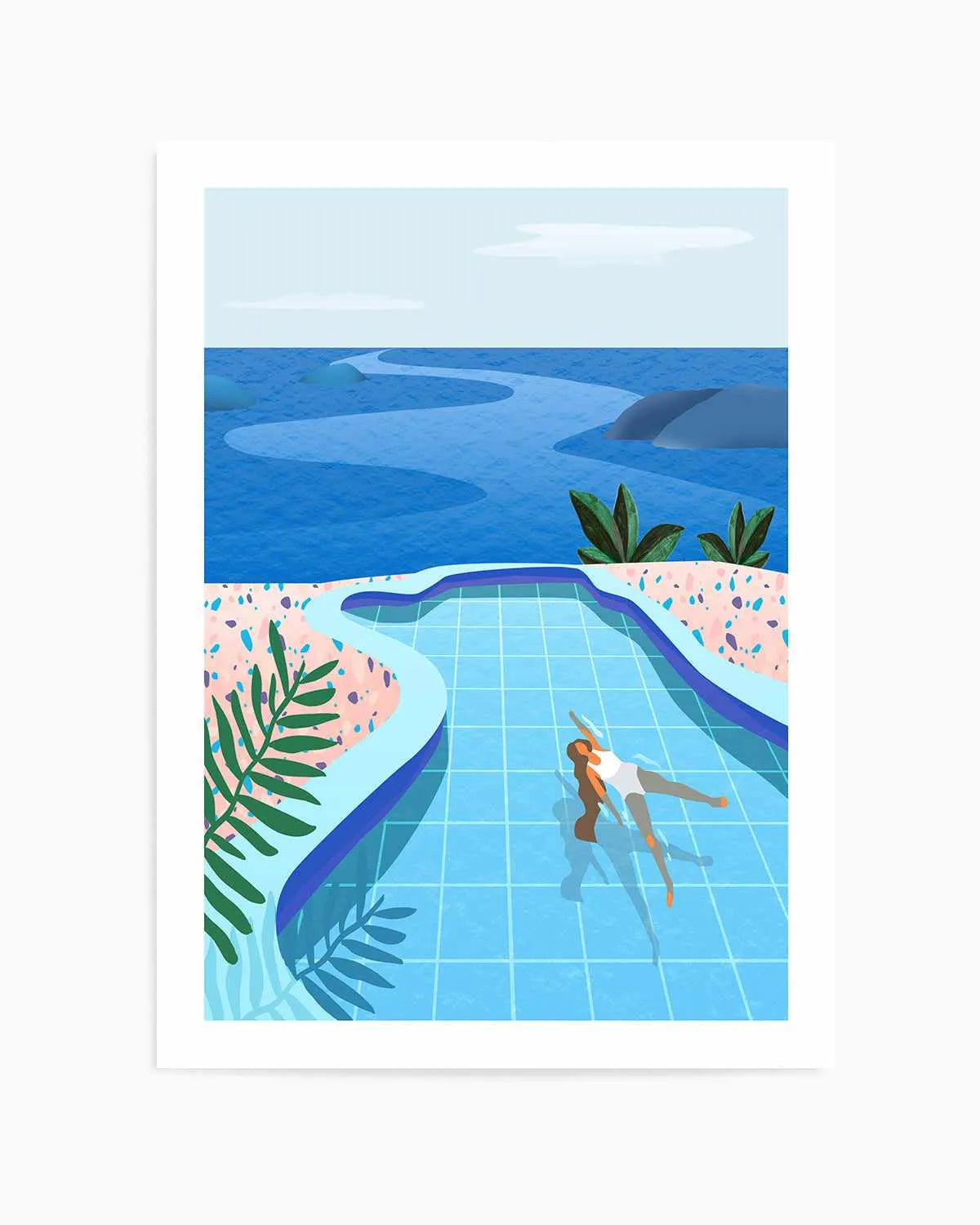 Pool Days by Petra Lizde Art Print from Olive et Oriel where you can shop wallpaper and artworks online