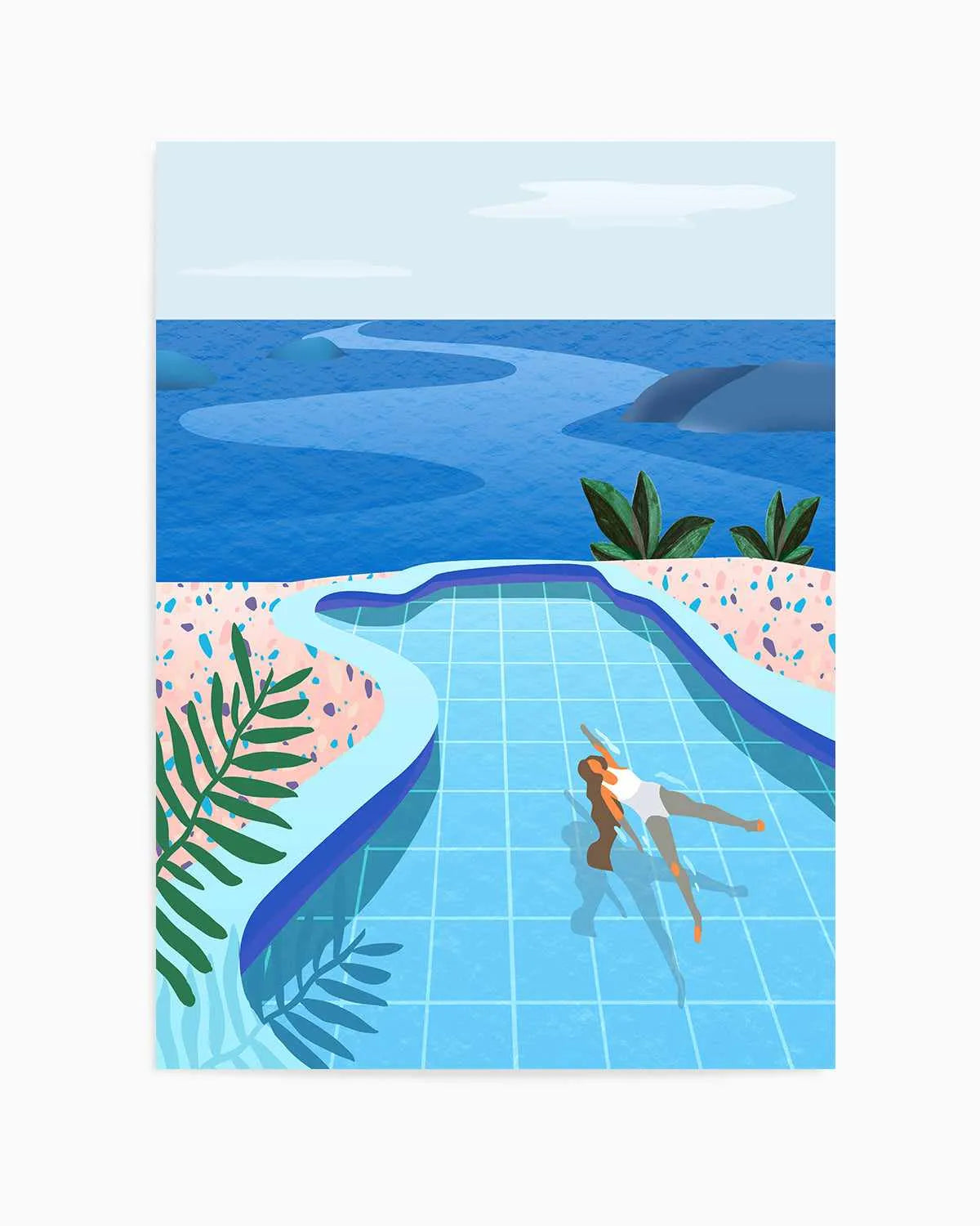 Pool Days by Petra Lizde Art Print from Olive et Oriel where you can shop wallpaper and artworks online