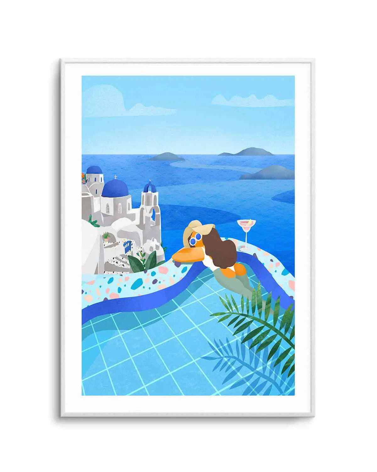 Pool Girl by Petra Lizde Art Print from Olive et Oriel where you can shop wallpaper and artworks online