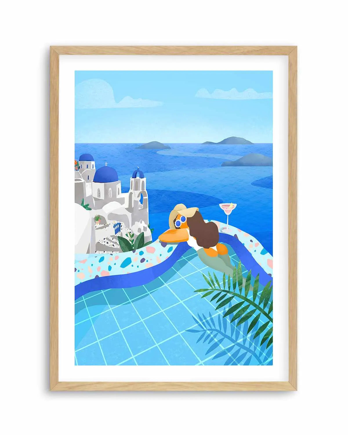 Pool Girl by Petra Lizde Art Print from Olive et Oriel where you can shop wallpaper and artworks online