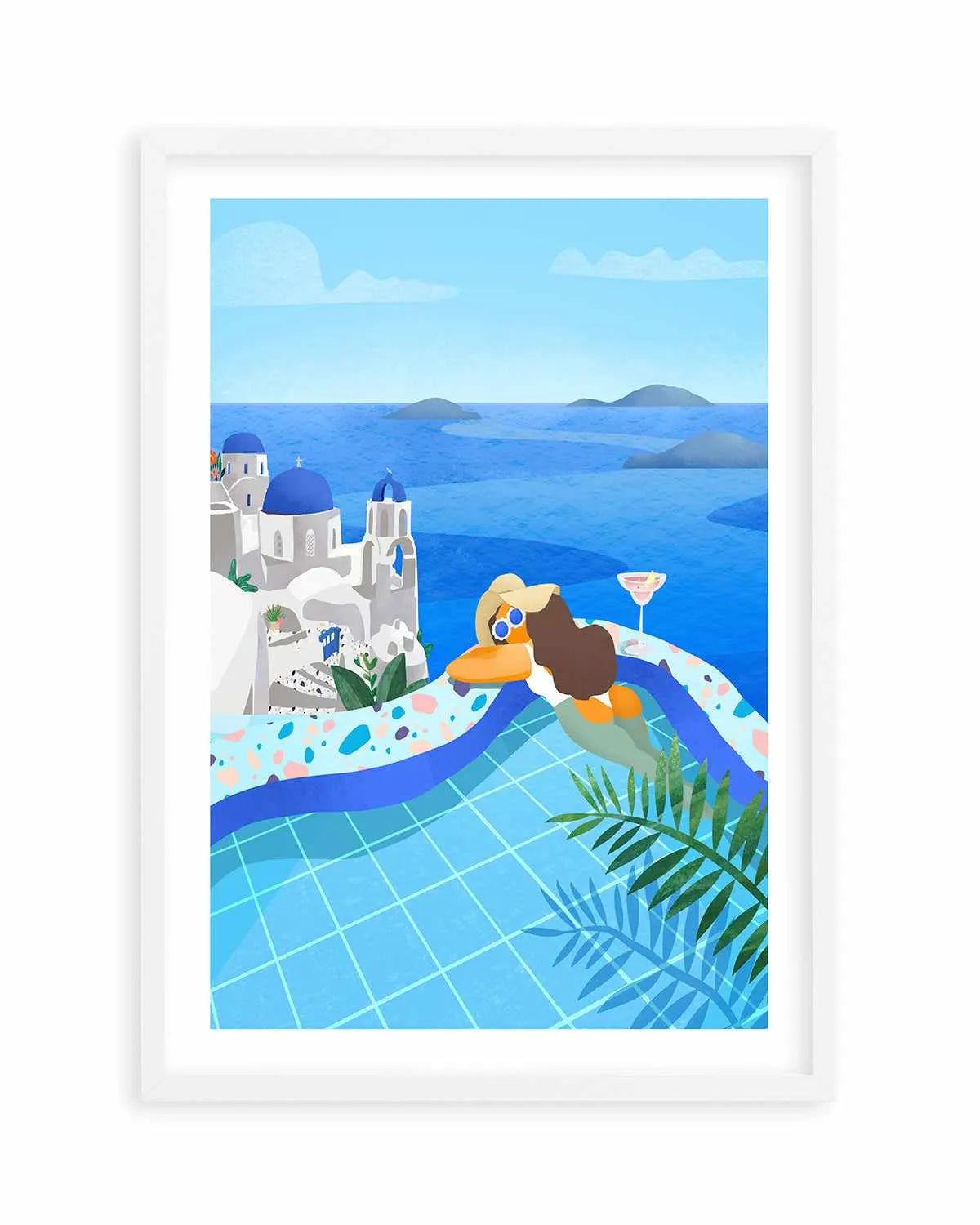 Pool Girl by Petra Lizde Art Print from Olive et Oriel where you can shop wallpaper and artworks online