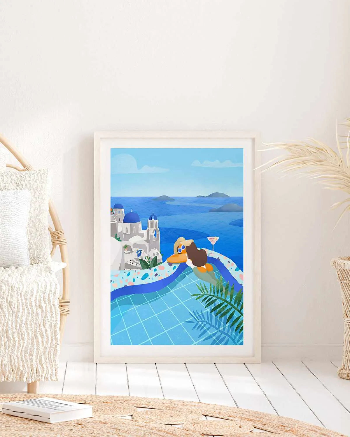 Pool Girl by Petra Lizde Art Print from Olive et Oriel where you can shop wallpaper and artworks online