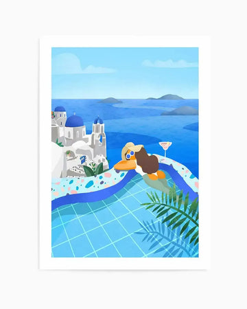 Pool Girl by Petra Lizde Art Print from Olive et Oriel where you can shop wallpaper and artworks online