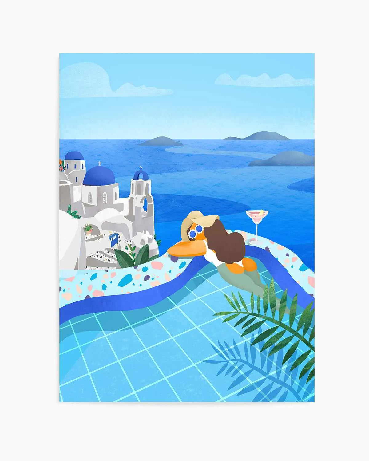 Pool Girl by Petra Lizde Art Print from Olive et Oriel where you can shop wallpaper and artworks online