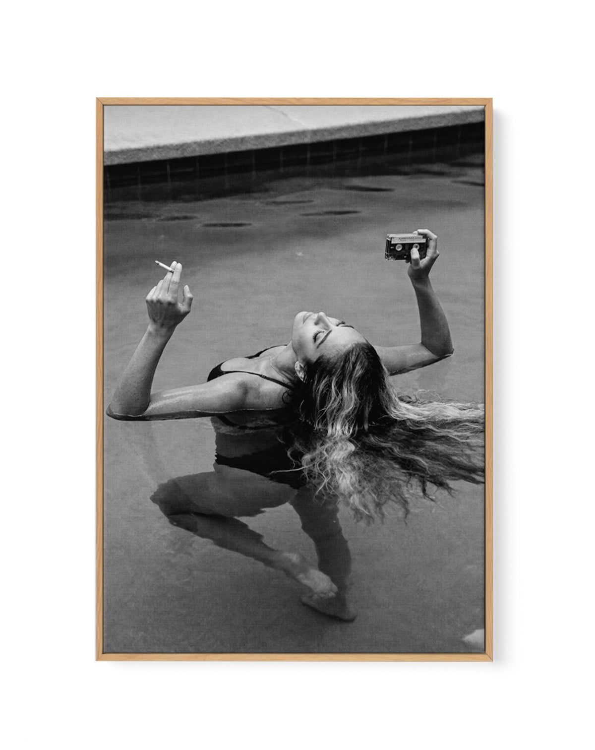 Pool Party for One | Framed Canvas Art Print from Olive et Oriel where you can shop wallpaper and artworks online