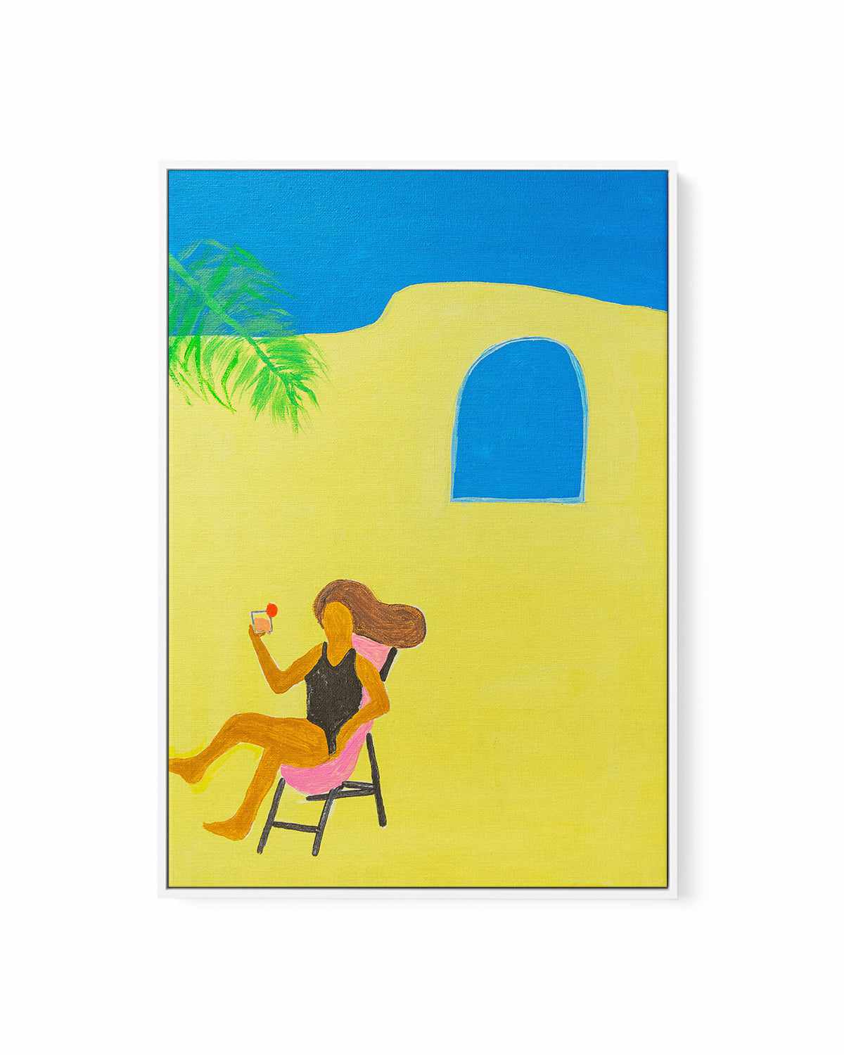 Poolside Margarita by Britney Turner | Framed Canvas Art Print