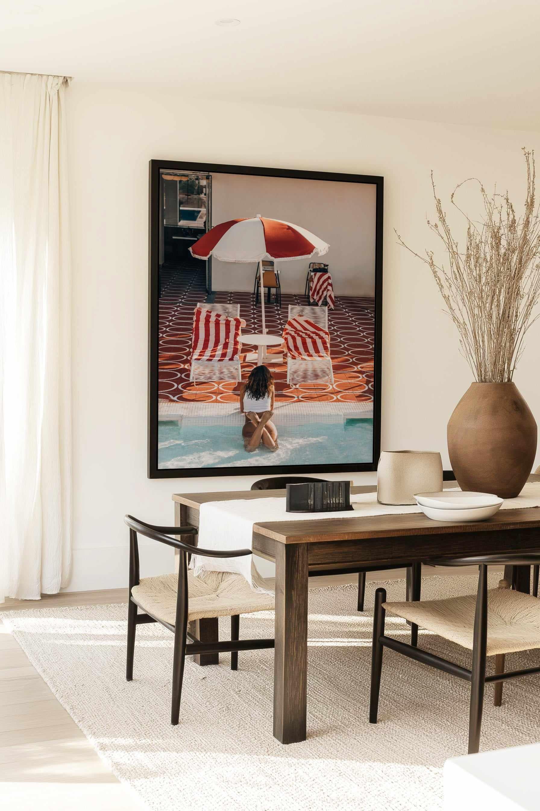 Poolside at Romeos, Ibiza by Teigan Geercke | Framed Canvas Art Print from Olive et Oriel where you can shop wallpaper and artworks online