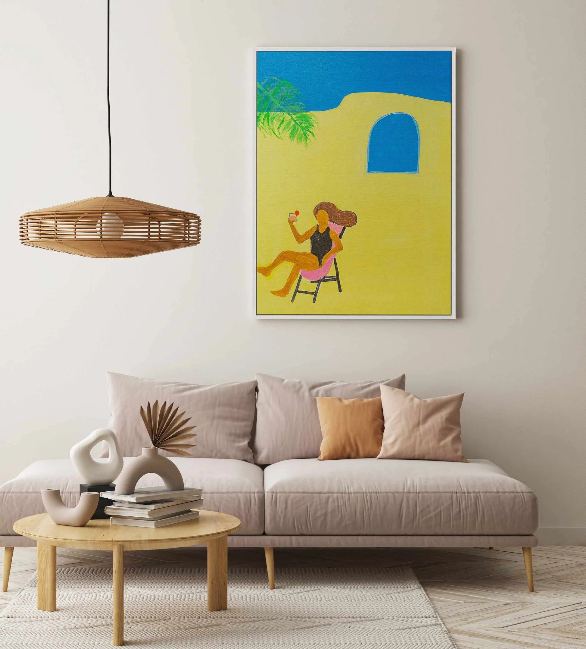 Poolside Margarita by Britney Turner | Framed Canvas Art Print from Olive et Oriel where you can shop wallpaper and artworks online