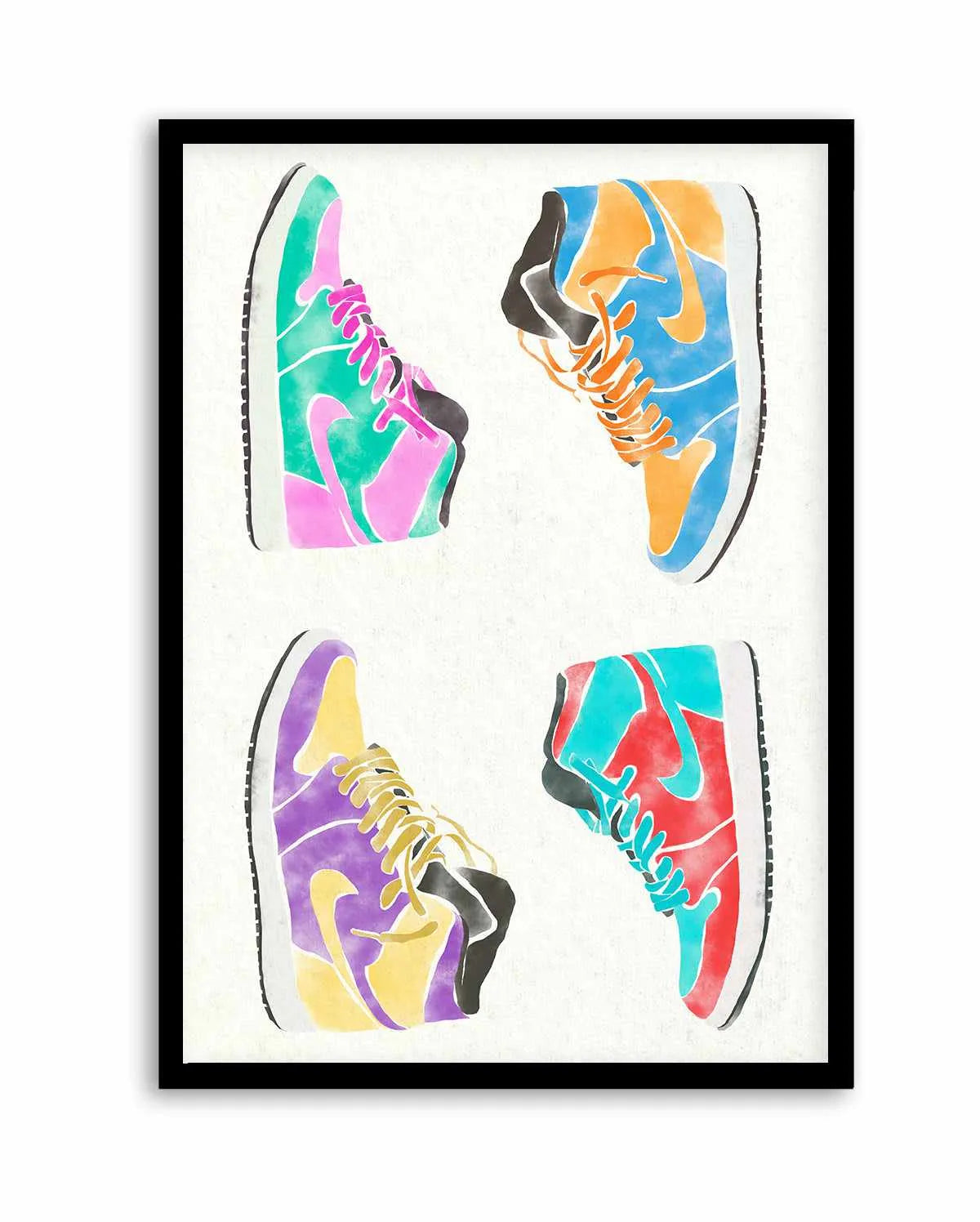 Pop Art Shoes | Art Print from Olive et Oriel where you can shop wallpaper and artworks online