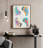 Pop Art Shoes | Framed Canvas Art Print