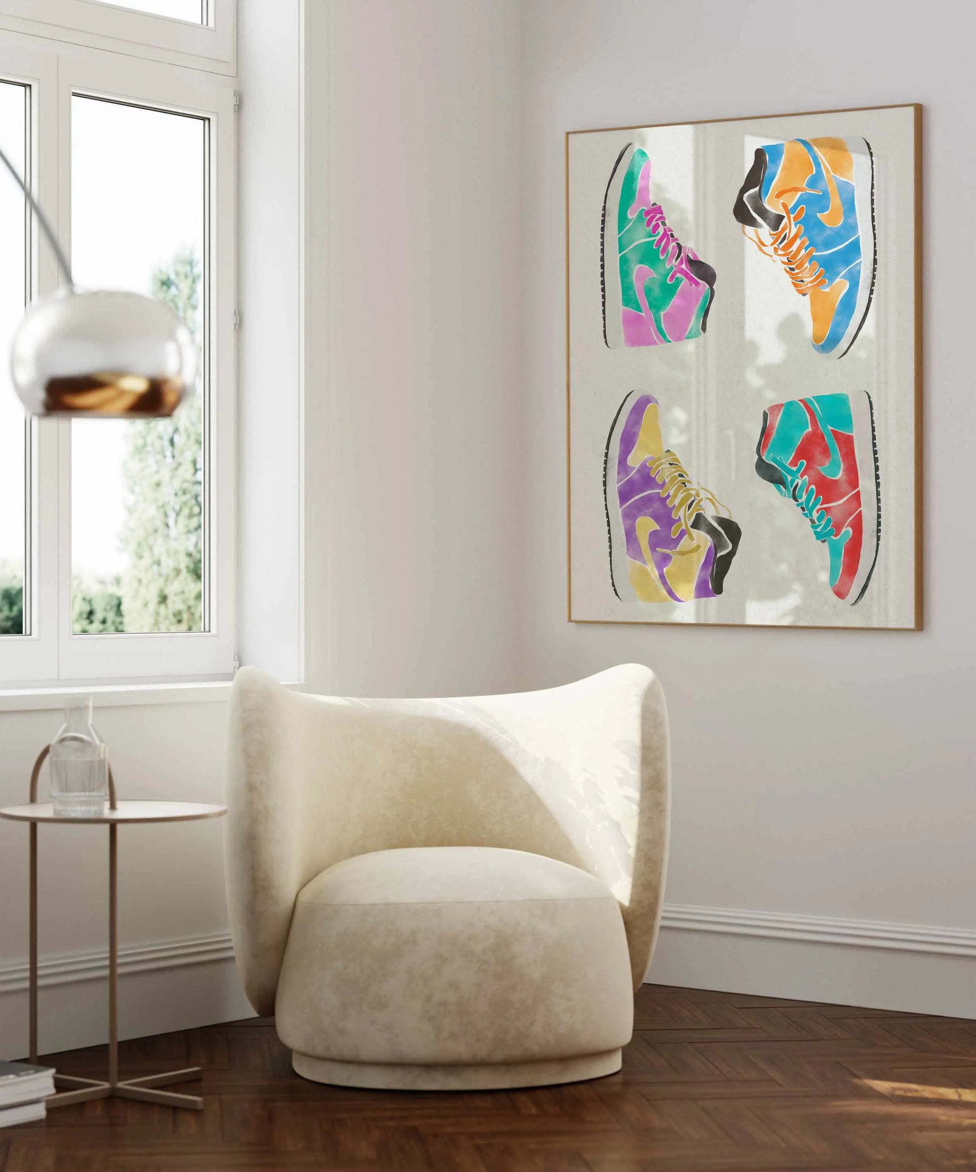 Pop Art Shoes | Art Print from Olive et Oriel where you can shop wallpaper and artworks online