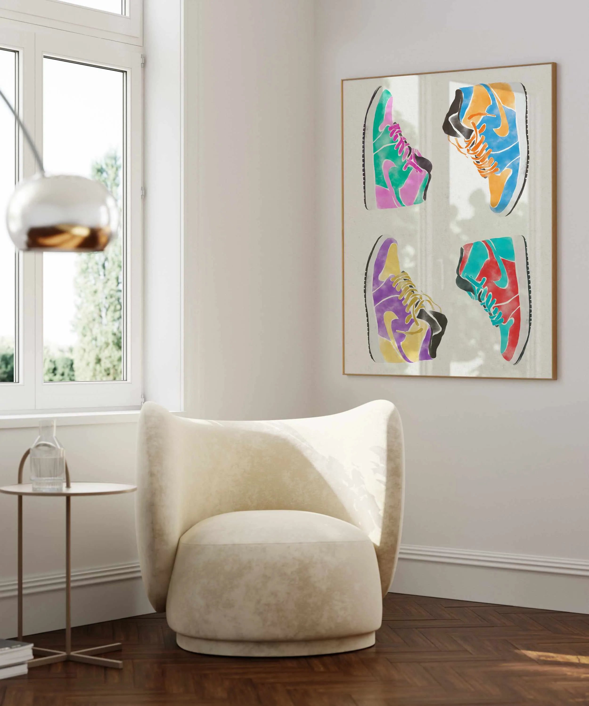 Pop Art Shoes | Art Print from Olive et Oriel where you can shop wallpaper and artworks online