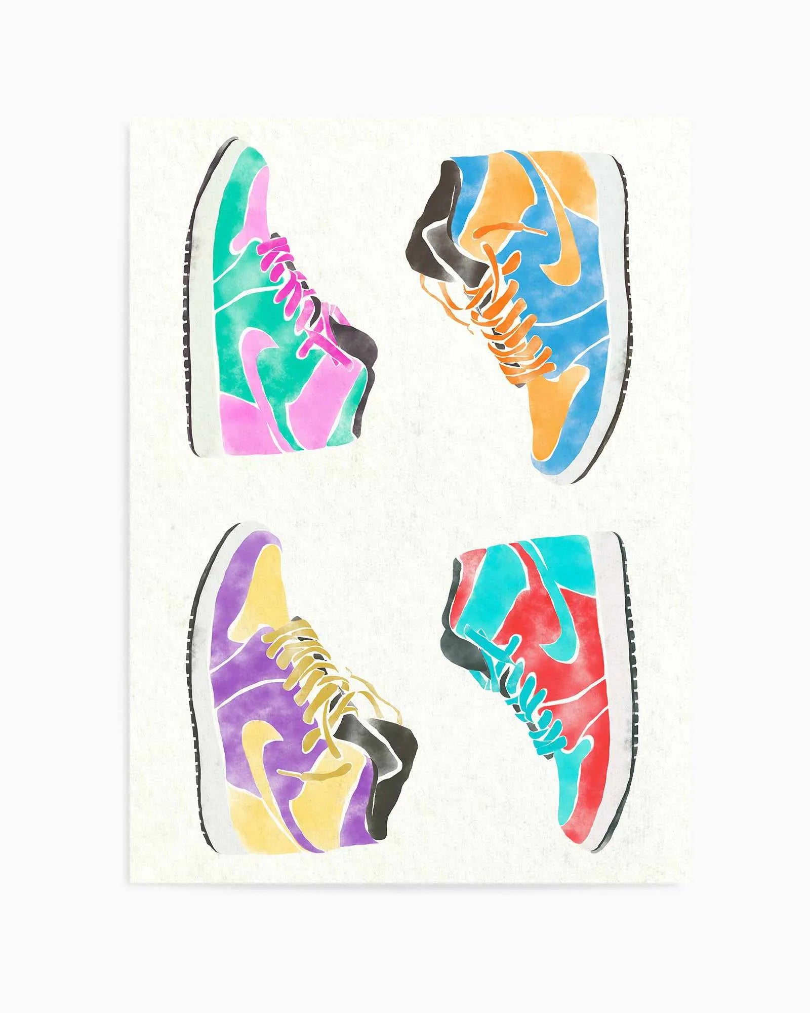 Pop Art Shoes | Art Print from Olive et Oriel where you can shop wallpaper and artworks online