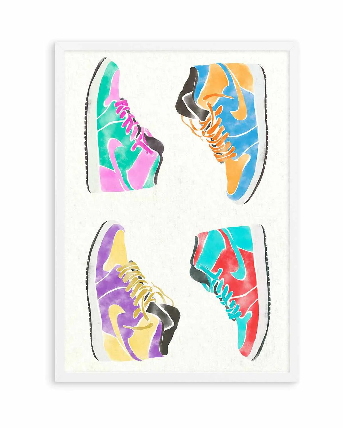 Pop Art Shoes | Art Print from Olive et Oriel where you can shop wallpaper and artworks online