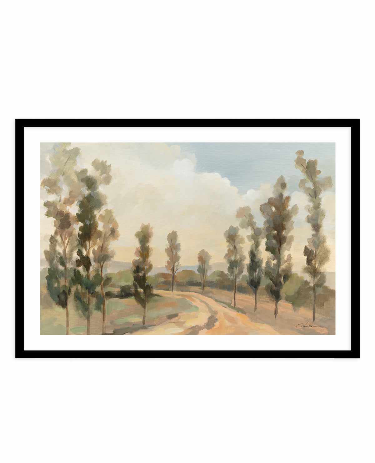 Poplars by the Road | Art Print