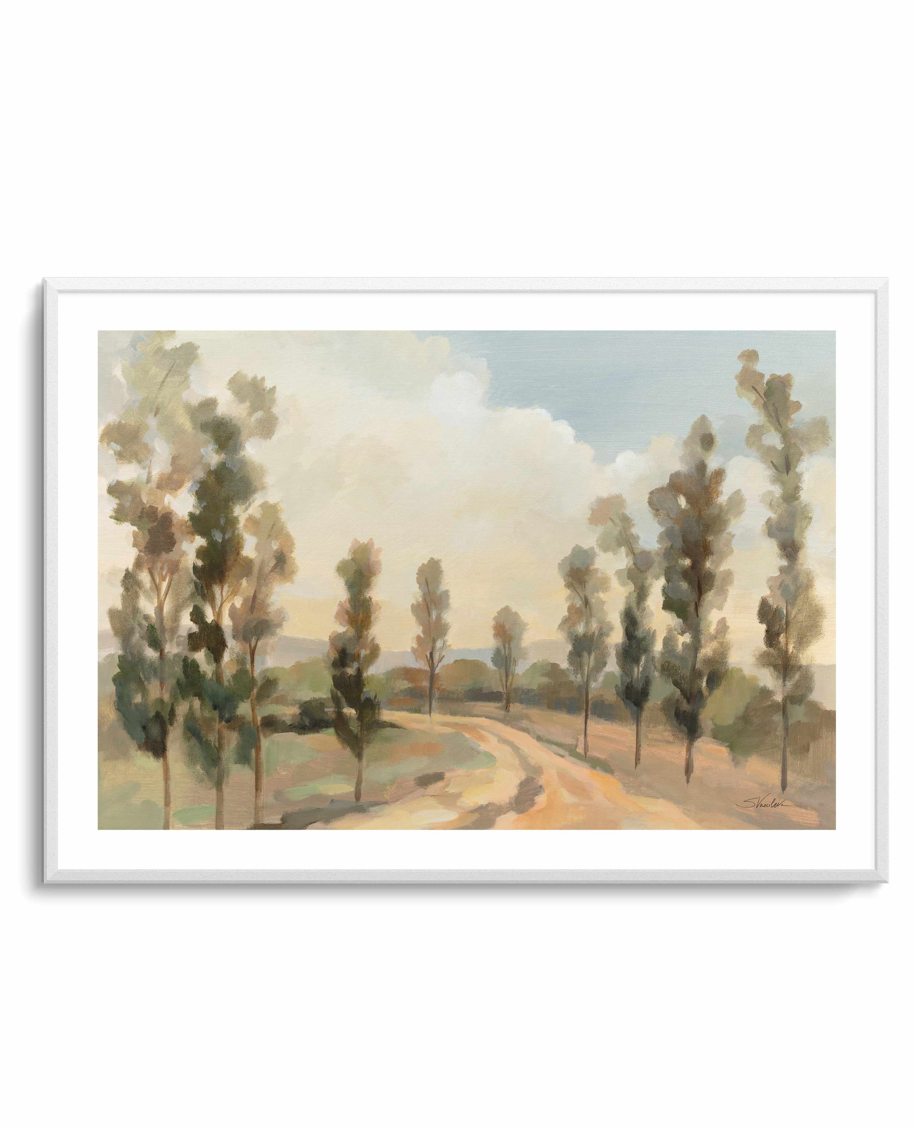 Poplars by the Road | Art Print