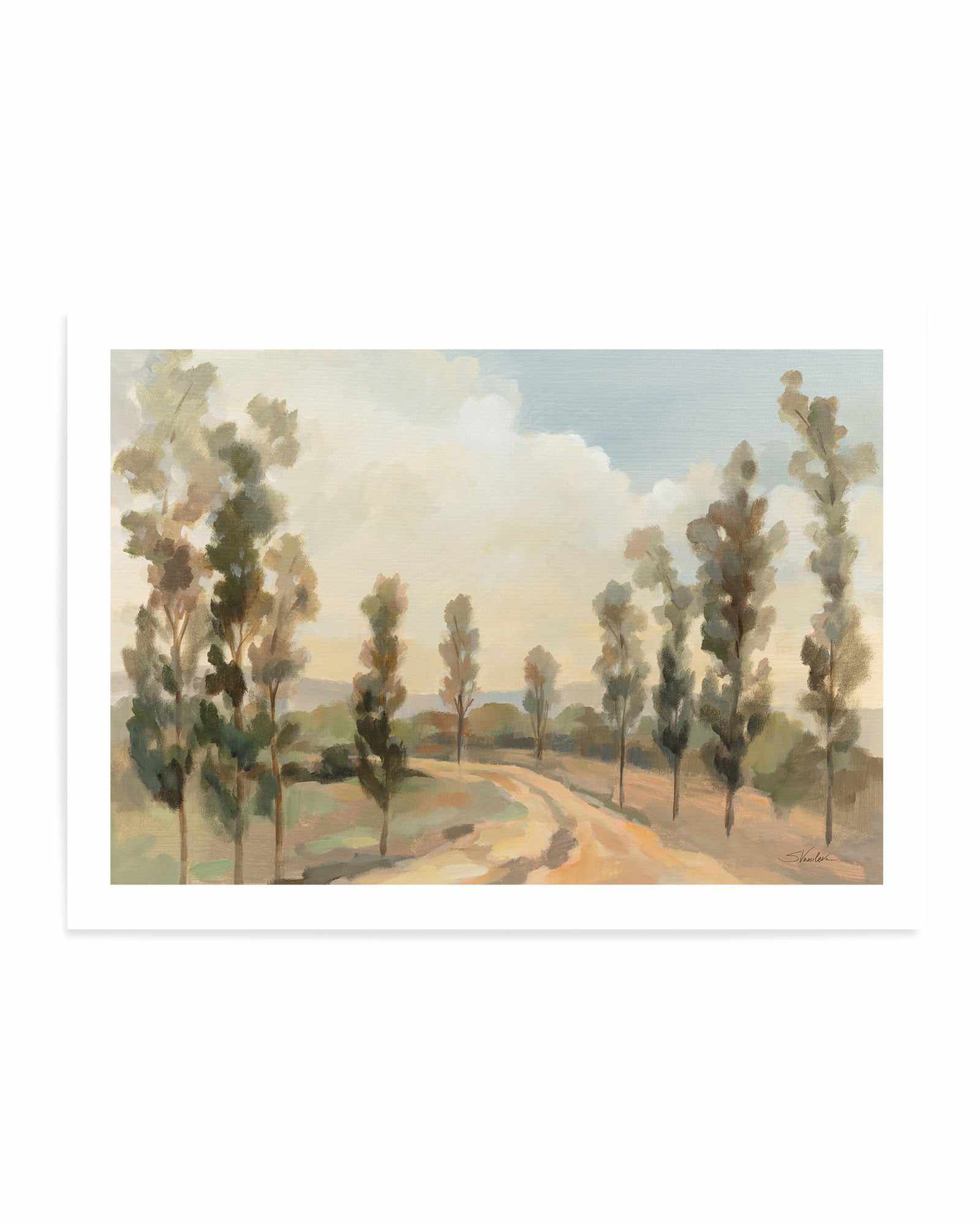 Poplars by the Road | Art Print