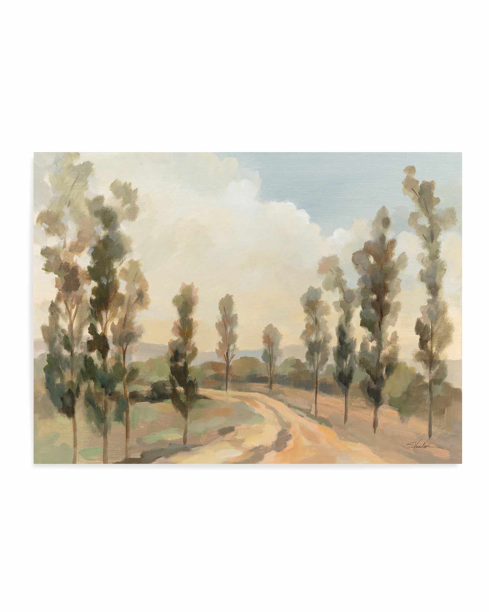 Poplars by the Road | Art Print