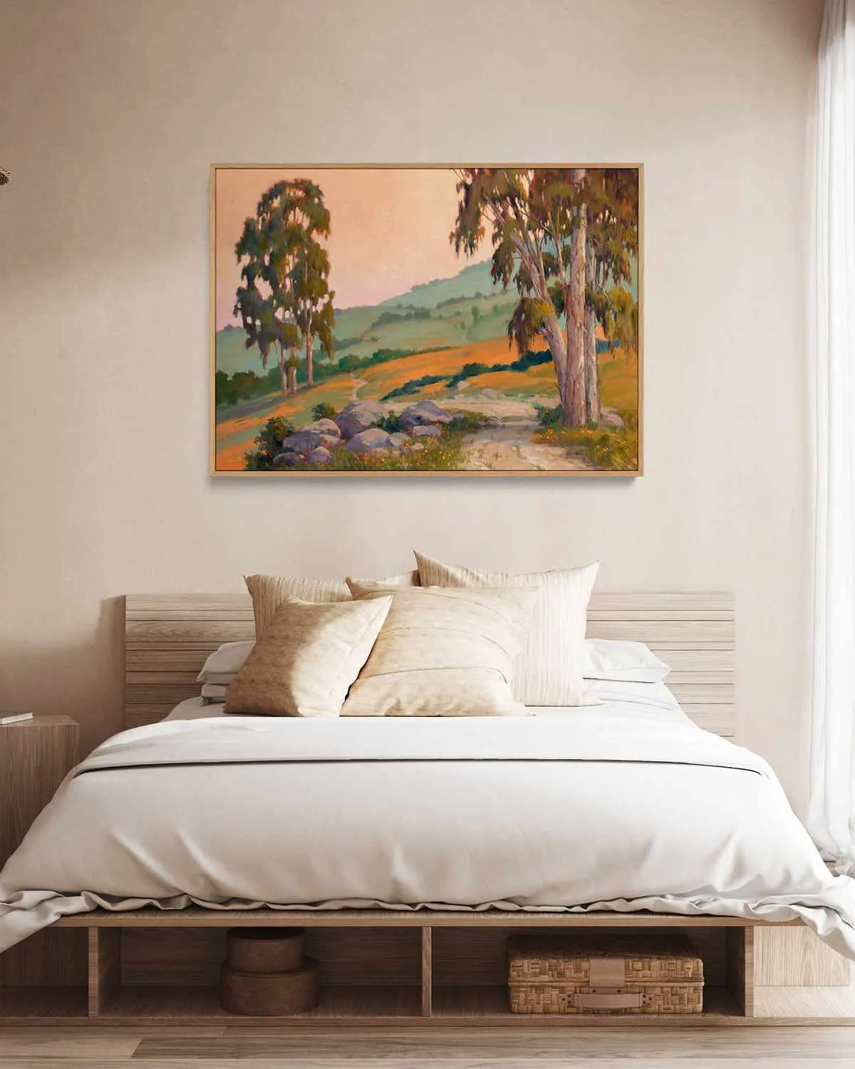 Poppy Hill Path by Ed Penniman | Framed Canvas Art Print from Olive et Oriel where you can shop wallpaper and artworks online