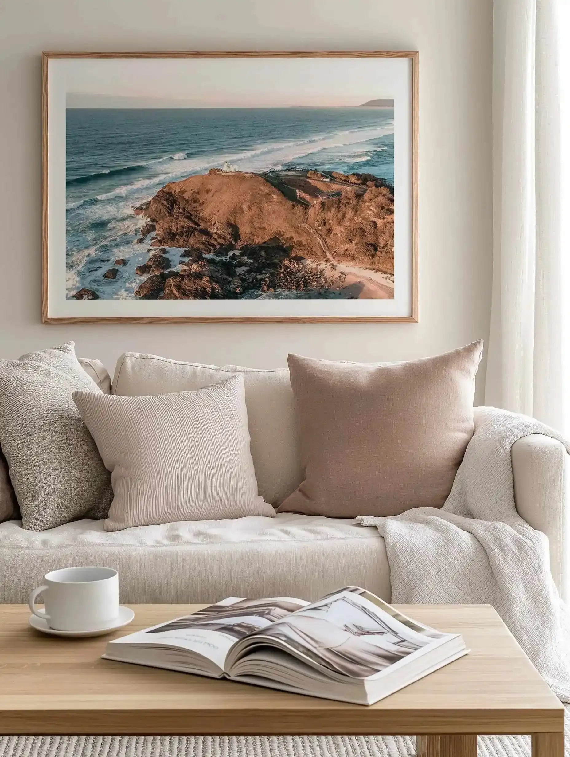 Port Macquarie Lighthouse | Aerial Photo Wall Art Print from Olive et Oriel where you can shop wallpaper and artworks online