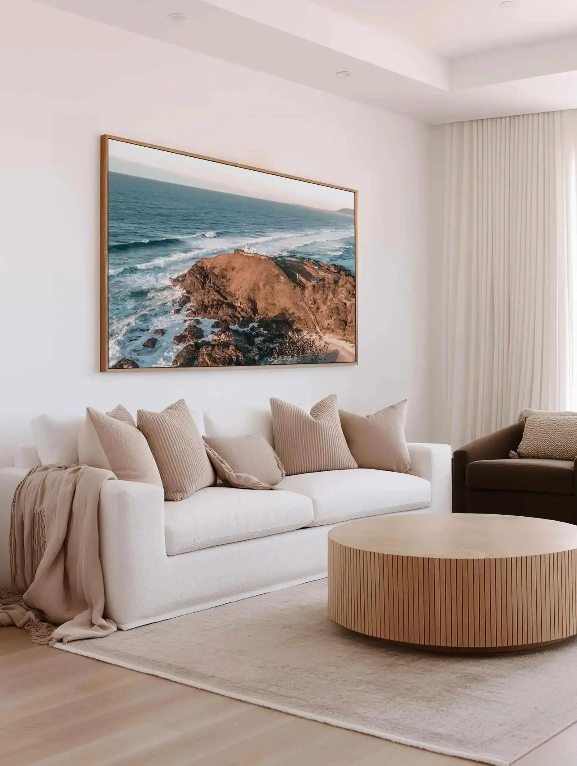 Port Macquarie Lighthouse | Aerial Photo Wall Framed Canvas Art Print from Olive et Oriel where you can shop wallpaper and artworks online