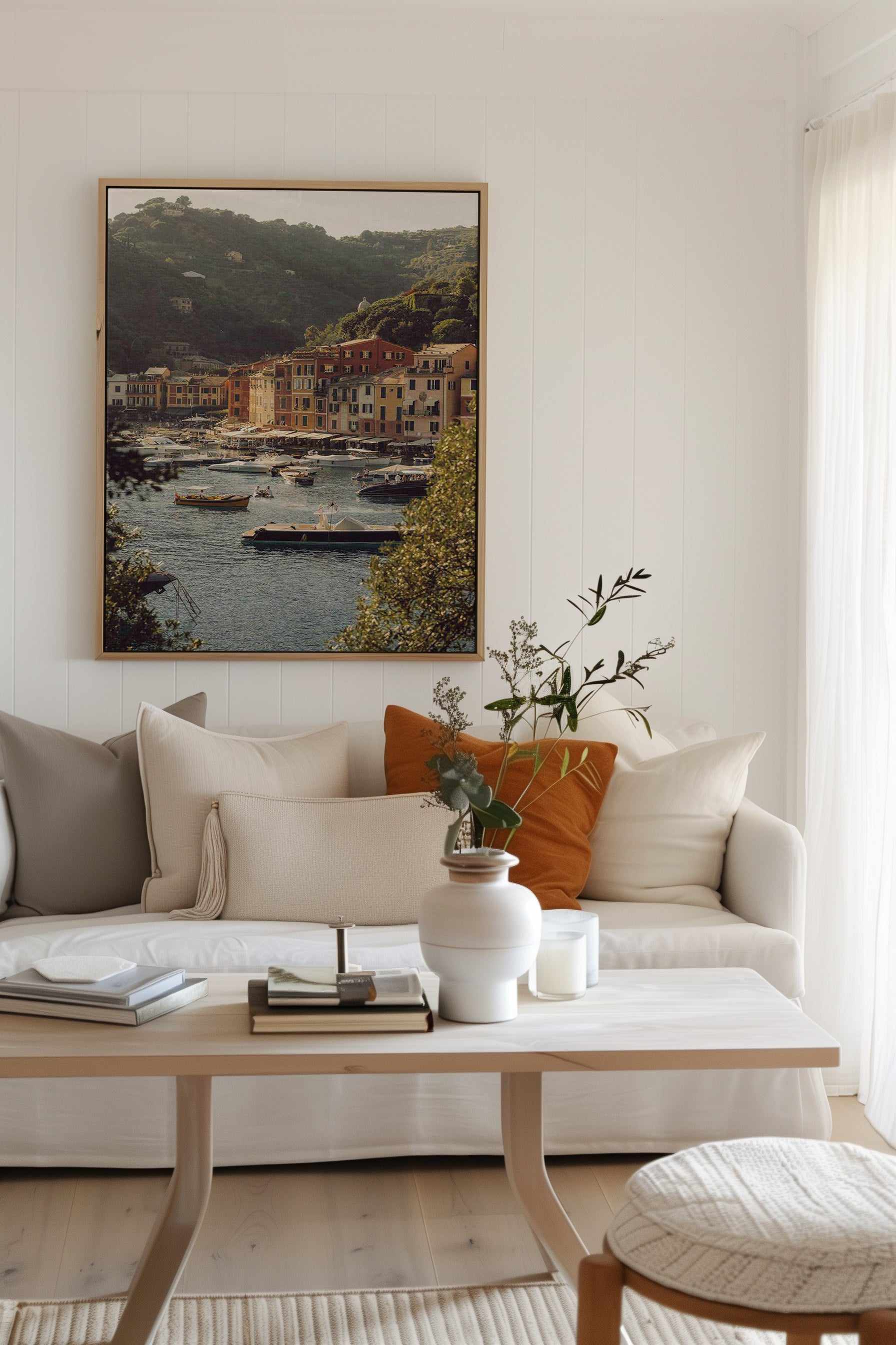 Portofino 1970 | Framed Canvas Art Print