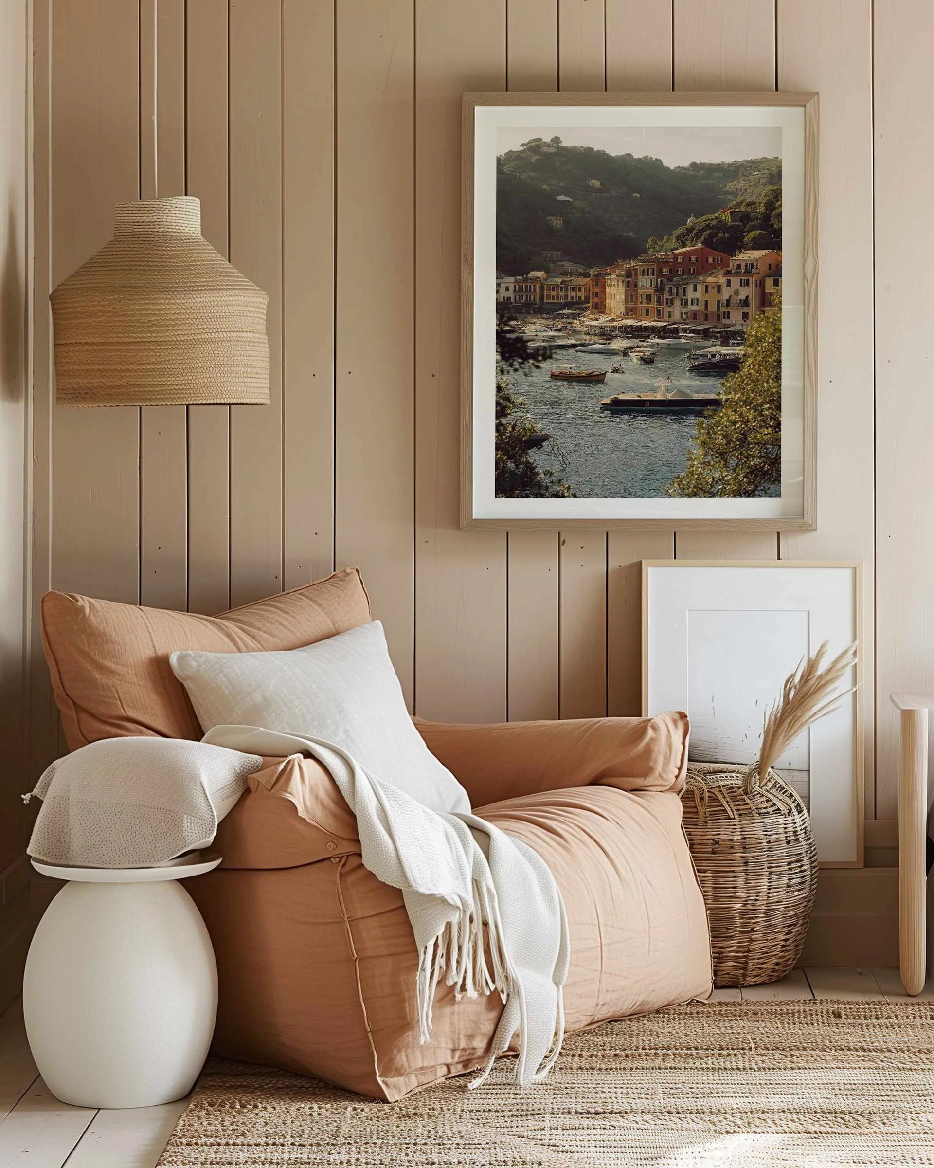 Portofino 1970 Art Print from Olive et Oriel where you can shop wallpaper and artworks online