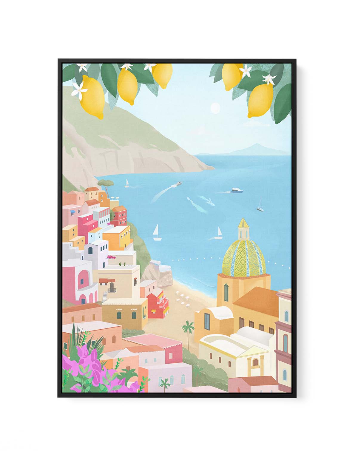 Positano By Petra Lizde | Framed Canvas Art Print