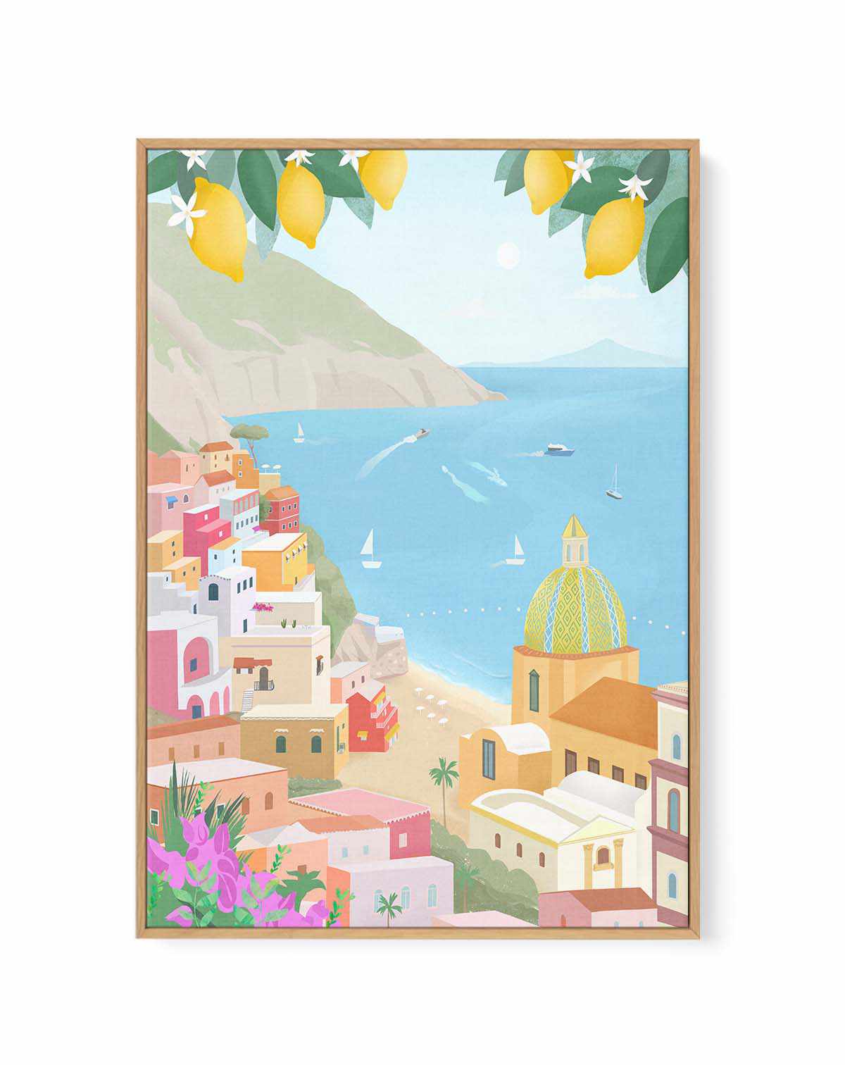 Positano By Petra Lizde | Framed Canvas Art Print