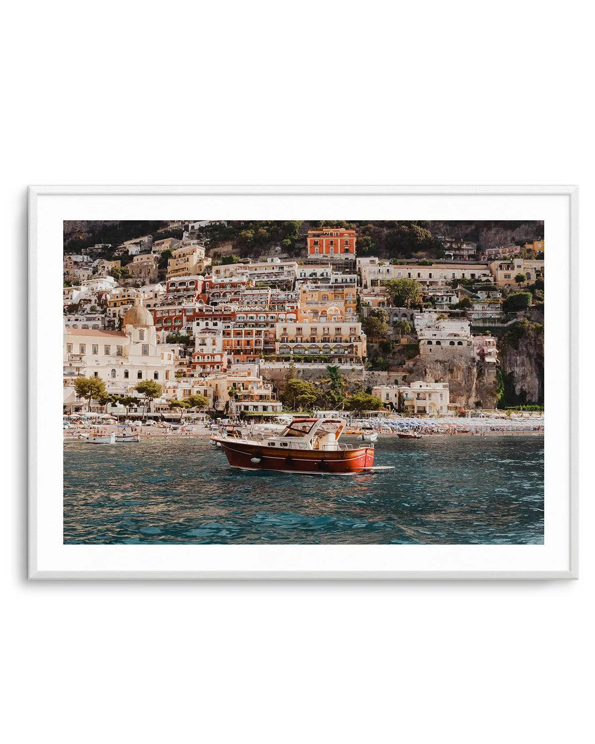 Positano Boat LS by Louise Krause Art Print from Olive et Oriel where you can shop wallpaper and artworks online