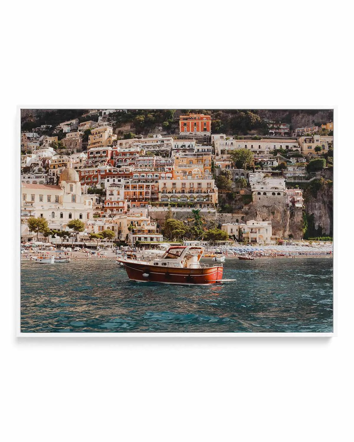 Positano Boat LS by Louise Krause | Framed Canvas Art Print from Olive et Oriel where you can shop wallpaper and artworks online