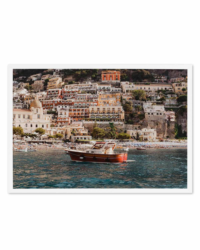 Positano Boat LS by Louise Krause Art Print