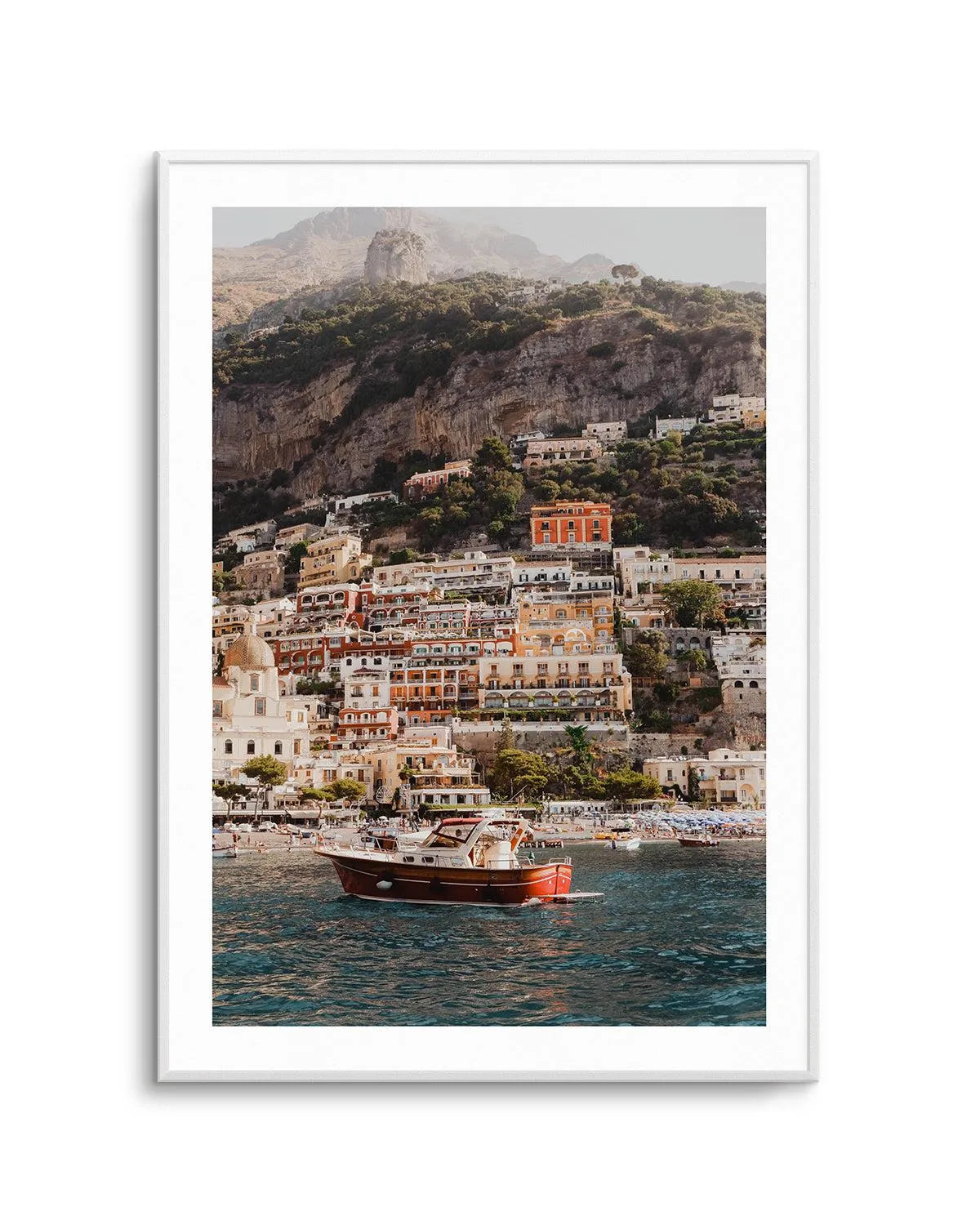Positano Boat PT by Louise Krause Art Print from Olive et Oriel where you can shop wallpaper and artworks online