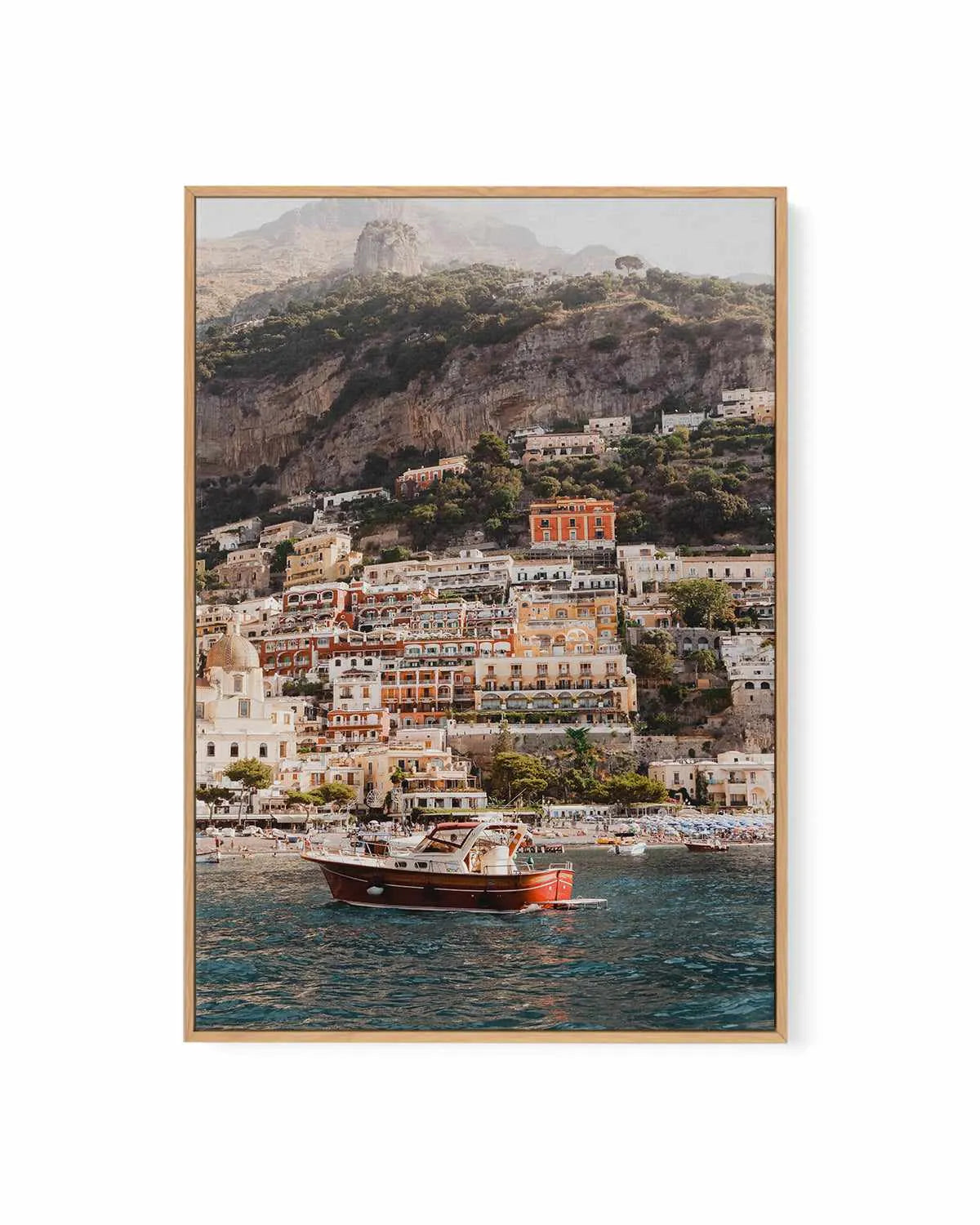 Positano Boat PT by Louise Krause | Framed Canvas Art Print from Olive et Oriel where you can shop wallpaper and artworks online