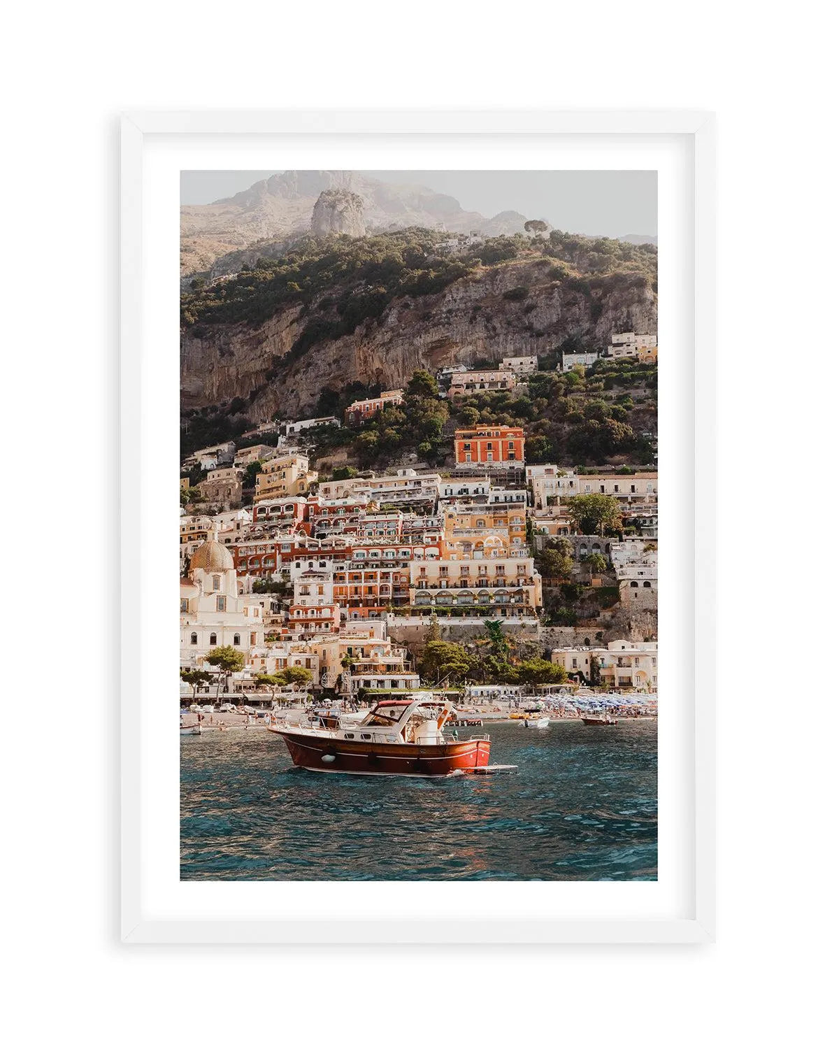 Positano Boat PT by Louise Krause Art Print from Olive et Oriel where you can shop wallpaper and artworks online
