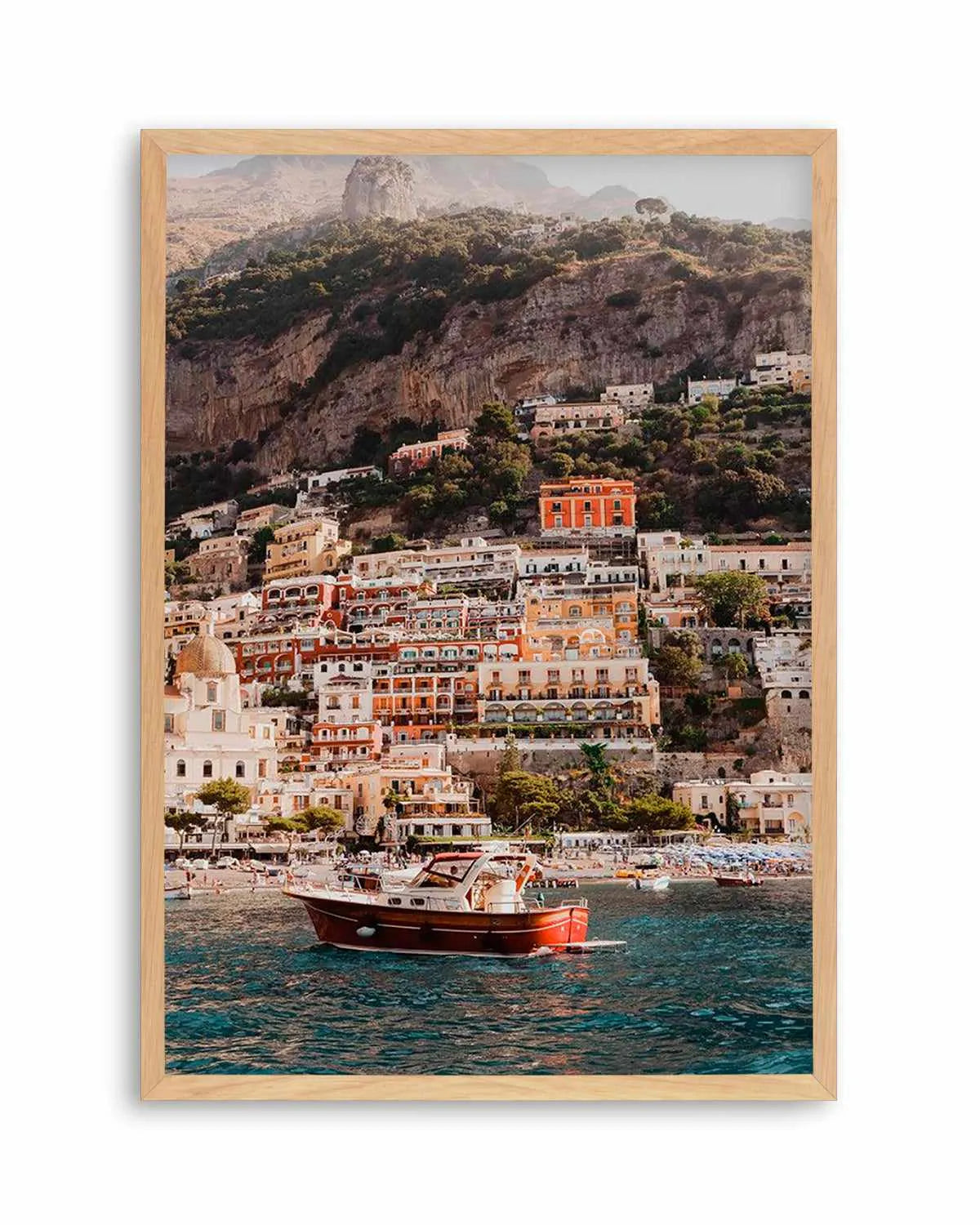 Positano Boat PT by Louise Krause Art Print from Olive et Oriel where you can shop wallpaper and artworks online