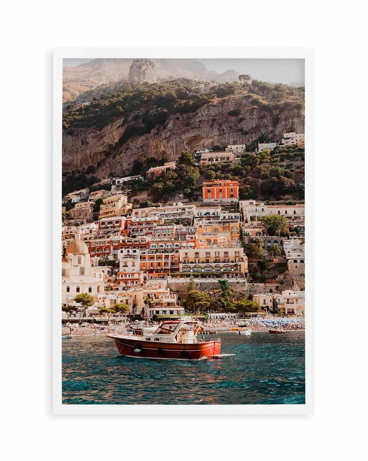 Positano Boat PT by Louise Krause Art Print from Olive et Oriel where you can shop wallpaper and artworks online